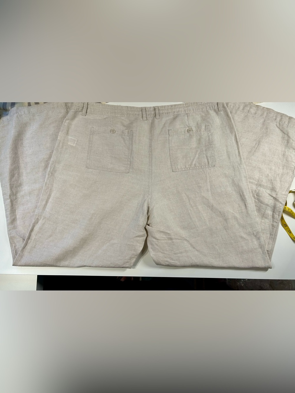 Classic Gap beige wide-leg flowy linen pants, w xl
